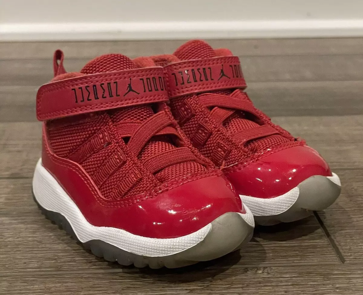Nike Air Jordan 11 XI Retro TD Win Like 96 Red Shoes 378040-623 Toddler 5C