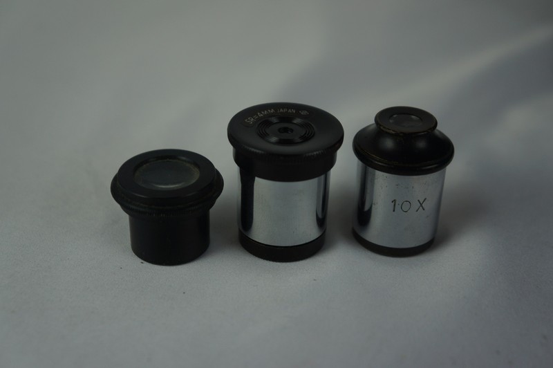Set of 3 Vintage microscope objectives (2 Japan) [Y7-W6-A8]