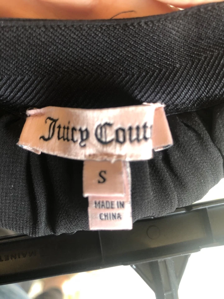 Juicy Couture Falda Corta Hinchada Encaje Negro/Plateado Talla S Foto 3 de 4