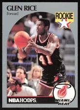 1990-91 Hoops #168 Glen Rice Rookie Miami Heat