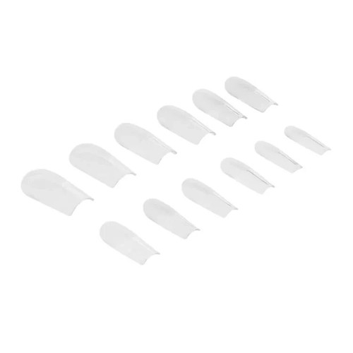✨ 300x Elastische Tips zur Nagelverlängerung Invisible Flexi Tips Clear Square - Bild 2 von 12