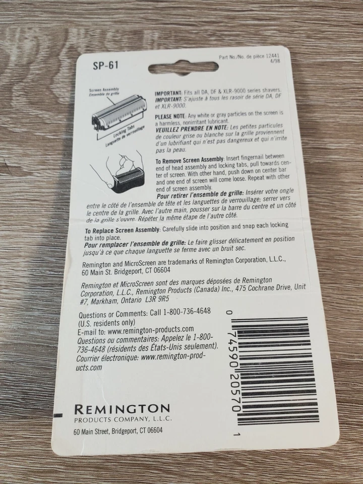Remington Microscreen 2 Repuesto Pantalla SP-61 para DF-10, DF-20, DF-30 DF-40 Foto 2 de 4