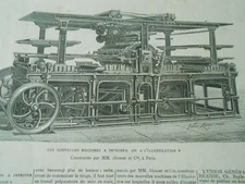 Engraving 1883 - Les nouvelles marchines à imprimer de l'Illustration