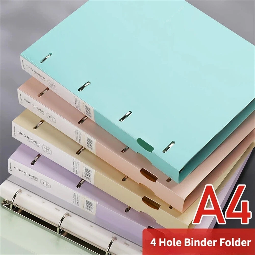 A4 File Folders Display Book 4 Hole Binder Folders Waterproof