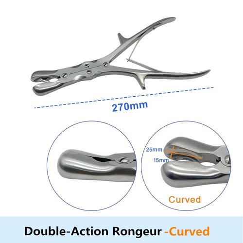 1pcs Double Joint Rongeur Straight/curved Bone Rongeur pet Orthopedic Instrument - Picture 12 of 14