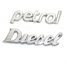 Universal Fuel Tank Decal Petrol & Diesel Logo Badge For Car Van SUV Chrome