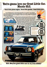 1978 MAZDA GLC HATCHBACK&mdash;GREAT LITTLE CAR&mdash;ORIGINAL VTG MAGAZINE PRINT AD&mdash;$3245