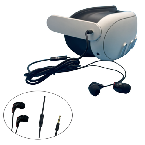 Écouteur intra-auriculaire réglage stéréo réduction du bruit casque pour Quest 3 accessoires - Photo 1/7