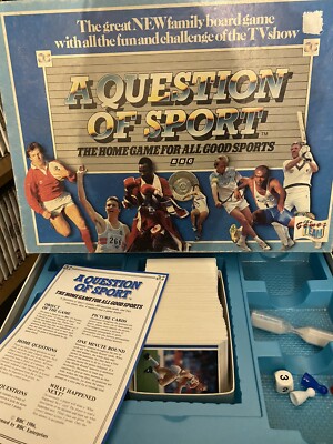 Vintage A Question of Sport Brettspiel 1986 mit Anleitung verpackt GC portofrei