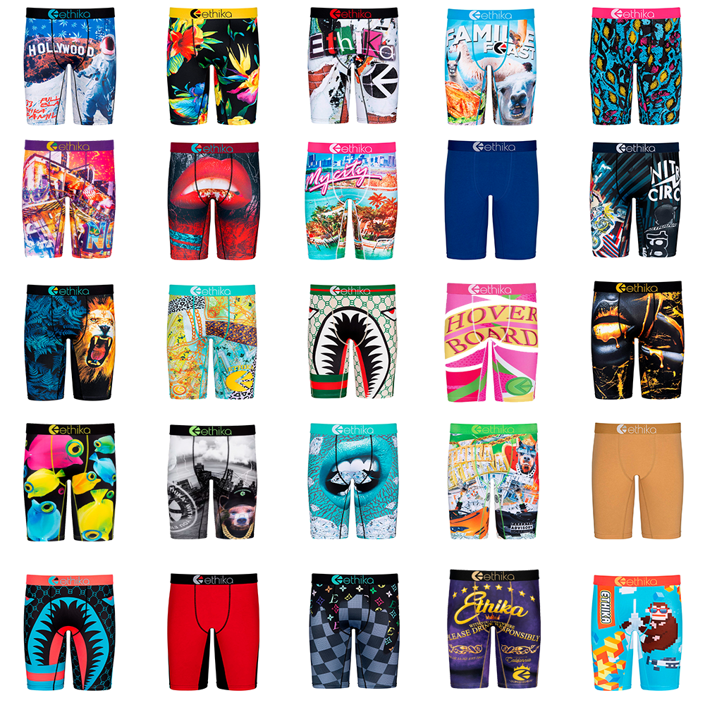 3 Pack Ethika Men's The Staple Boxer Briefs - Models 2024 (Random
