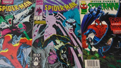 Spider-Man #2 14 (1990) McFarlane LIZARD MORBIUS + #80 (1997) LOT OF 3 READERS