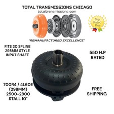 4l60e 700r4 Torque Converter 2500-2800 Stall 10 298mm 1 Year Warranty Non Ls