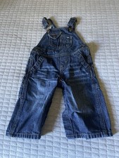 Oshkosh BGosh Overalls size 9M Dark Blue Denim Metal Hardware Carpenter Loop