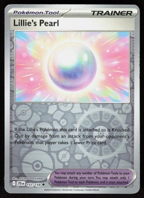Lillie's Pearl 151/159 Uncommon Journey Together Pokemon Reverse Holo Near Mint