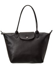 Borsa donna Longchamp Le Pliage Xtra media in pelle con manico lungo nera