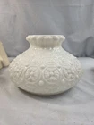 VTG Underwriters Lab Cased Milk Glass Embossed Daisy Dot Lamp Shade #1698.   96