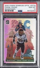 2020 PANINI DONRUSS OPTIC DOWNTOWN #DT33 CHASE YOUNG PSA 10