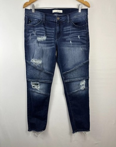 KanCan Moto Skinny Jeans Women’s Size 11 / 29 Dark Wash Distressed KC8201SD - Bild 2 von 6