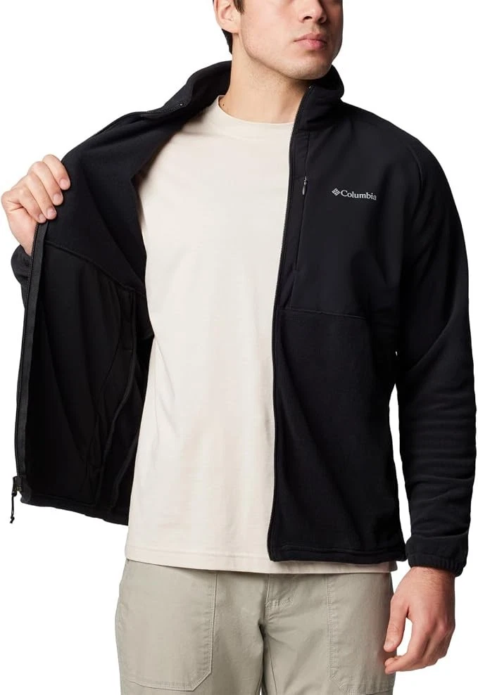 Columbia Men's Sage Peak Full Zip Fleece Comfort Jacket Black M NEW image 6