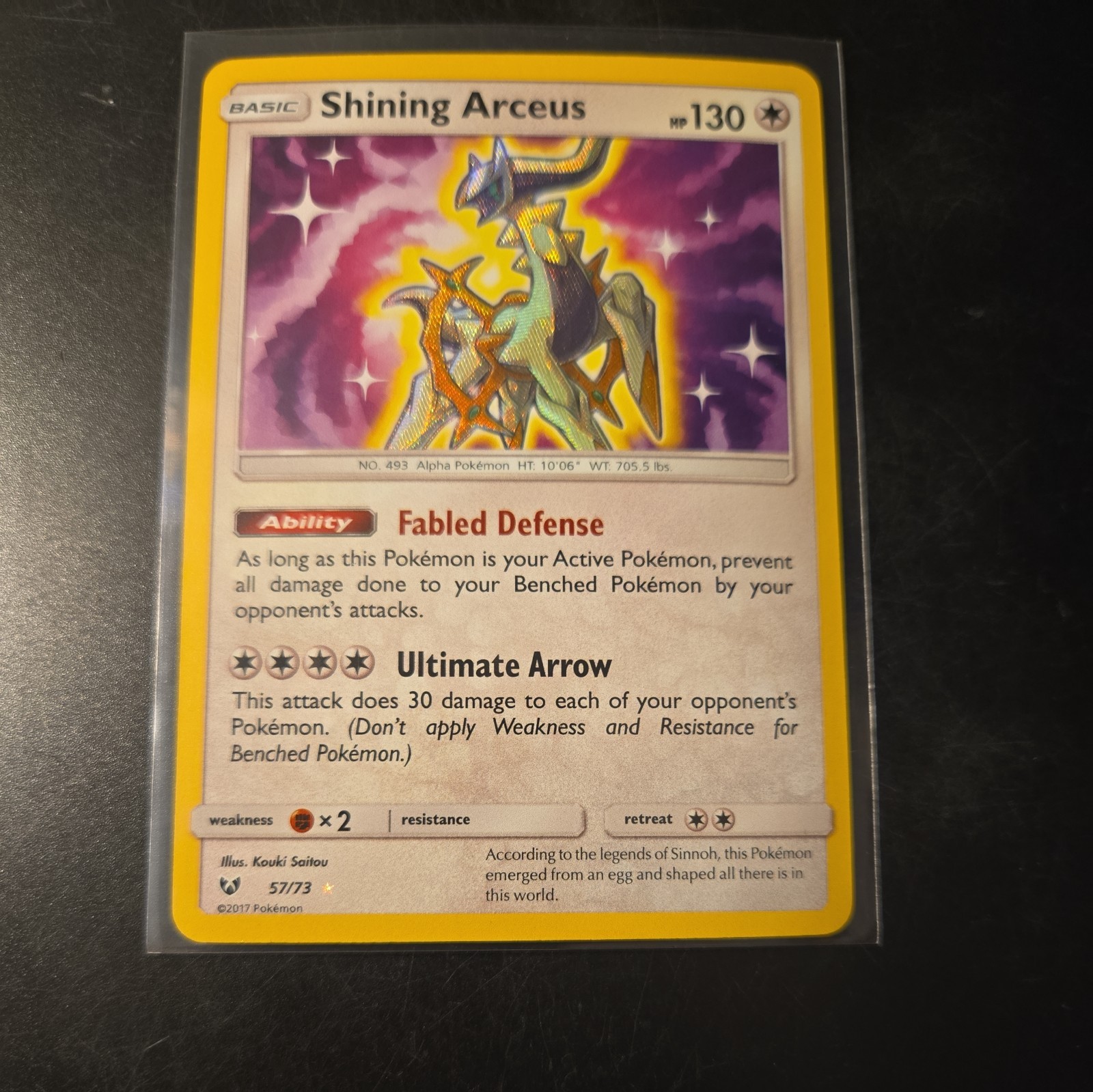 2017 Pokémon Shining Arceus Holo 57/73 - Shining Legends - NM