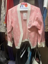 Pusheen the Cat x Unique Vintage Pink Cardigan Sz S