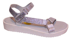 GIULIA PALAI WOMEN'S ANKLE STRAP SLING BACK SILVER SANDALS MADE ITALY WEDDING 5