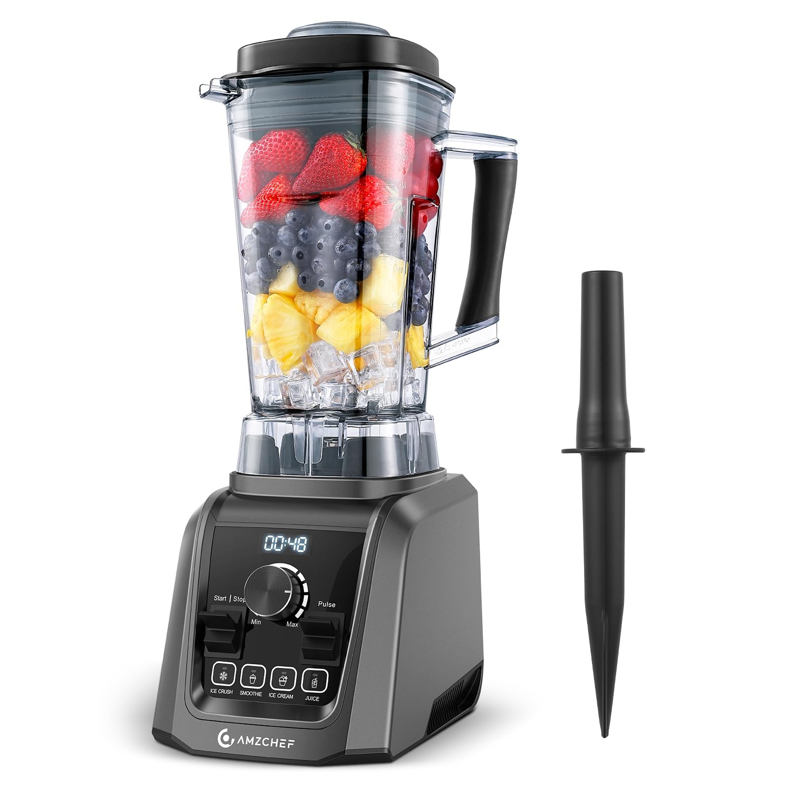 For Kitchen, 1800 W Smoothie Blender With Infin...