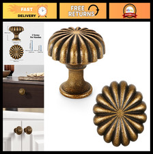 30 Pack Antique Brass Cabinet Knobs - Solid Drawer Pulls for Dressers Furnitur