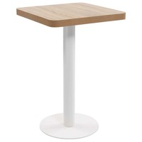 Bistrotisch Quadratisch 50X50 Cm Hellbraun MDF FüR Wohnzimmer