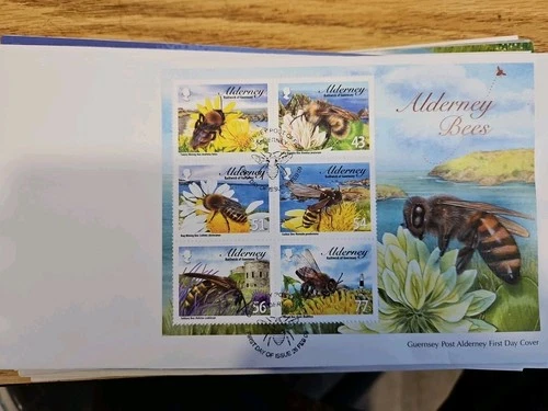 Guernsey Stamps 2009 Alderney  Bees  FDC D Mini Sheet