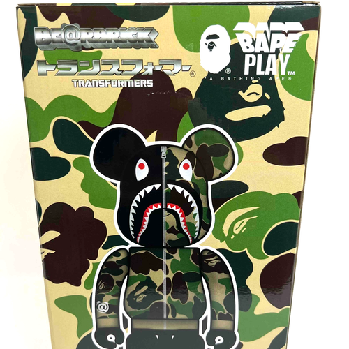 BE@RBRICK Transformers Optimus Prime BAPE CAMO SHARK 400% A Bathing Ape Japan - Picture 3 of 9