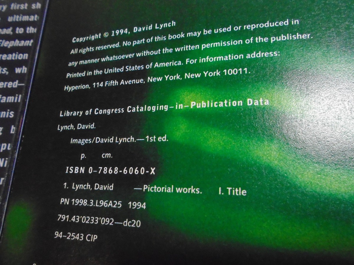 Images by David Lynch (1994, Hardcover) for sale online | eBay