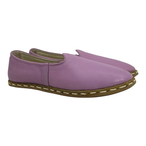 SABAH Womens 40 9 Handmade Leather Loafers Flats Classic Slip On LAVENDER NWOB - Picture 12 of 18