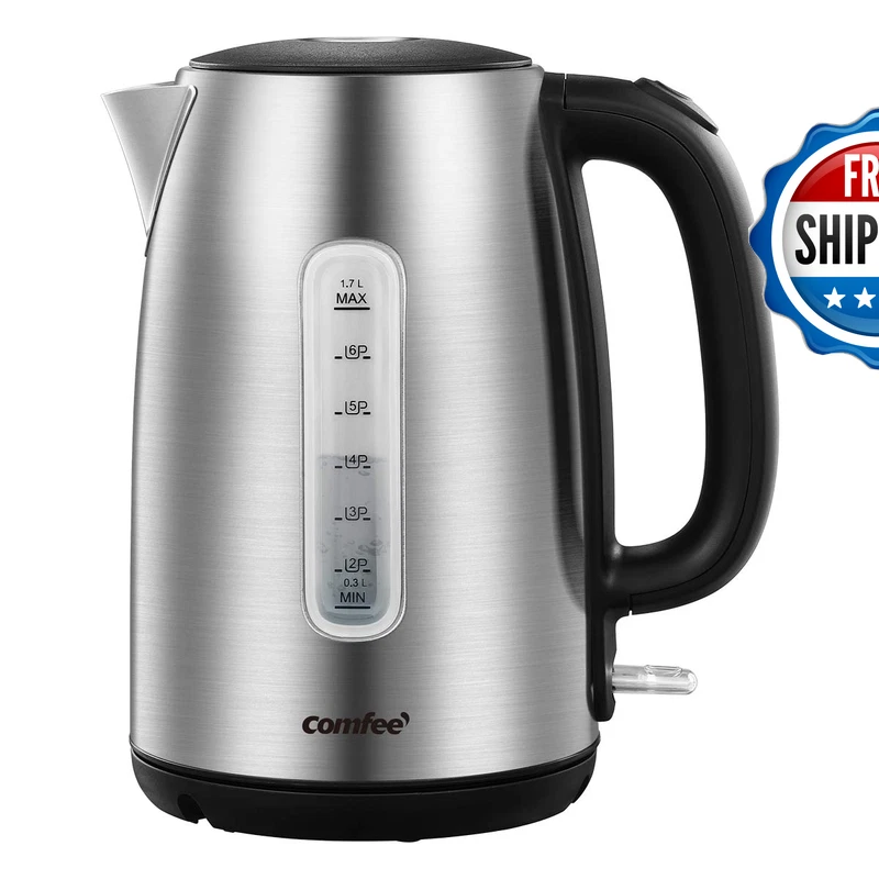 Comfee' Comfee Stainless Steel Electric Kettle 1.7 Liter Tea Kettle Electric