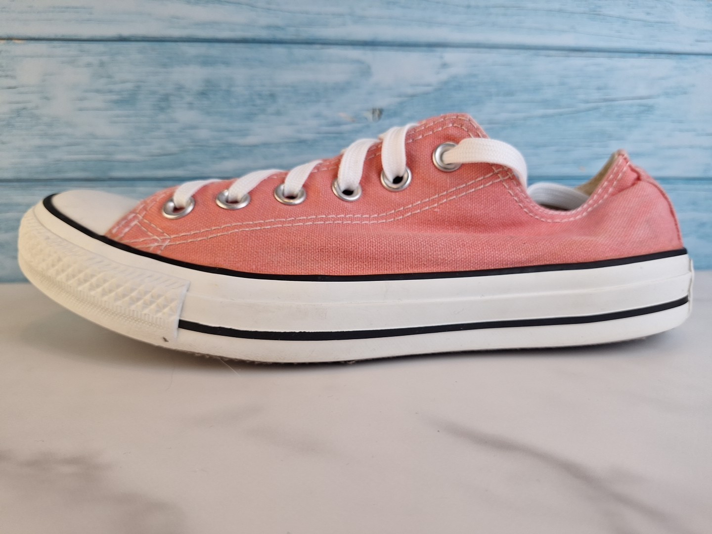 Converse All Star Chuck Taylor Low Top Pink Canvas Sneakers Mens 6