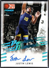2021-22 Leaf Pro Set Power Moves Platinum Spectrum Auto /99 #PMJL1 Justin Lewis