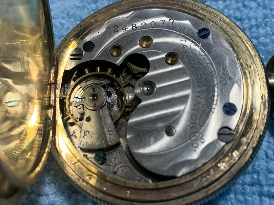 Vintage NY Standard Pocket Watch, Grade 44, Mod. 1, 6s,7j ,1904 Hunter, Repair - Image 3 of 4