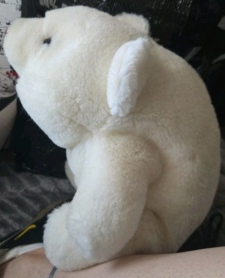 Vintage 1980 datiert 9 Zoll GUND Snuffles weißer Bär Plüschtier Stofftier