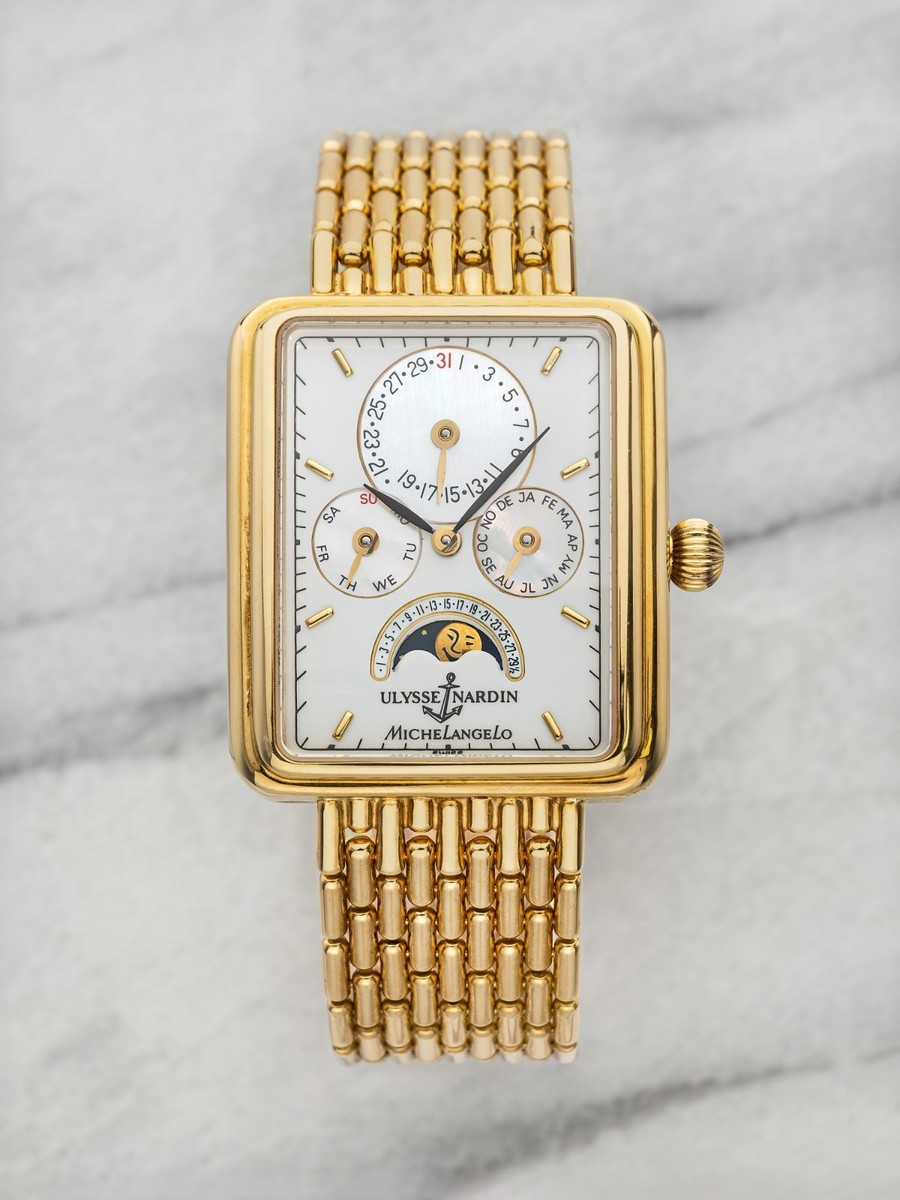 Ulysse Nardin Michelangelo 161-42 18K YG Moonphase Automatic 33mm