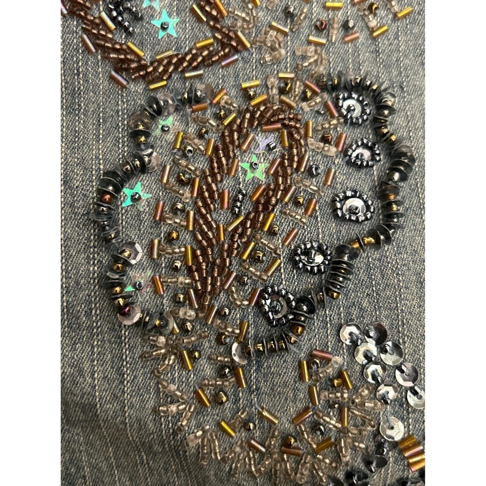 Jeans jeans bordado paisley strass 24/7 Plus 20WP Western Boho Bling - Imagem 3 de 4