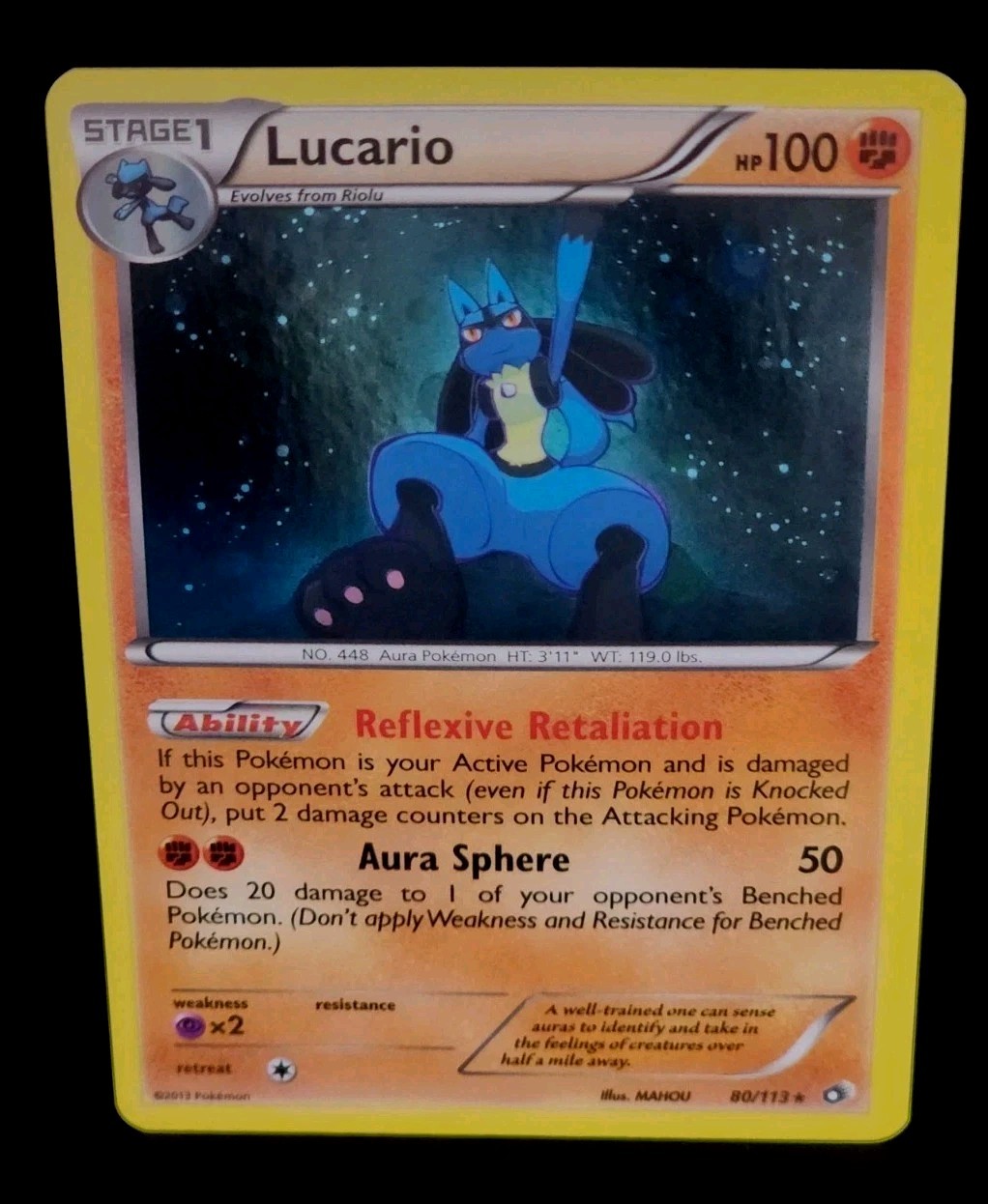 POKEMON LUCARIO 80/113 - COSMOS PROMO - HOLO RARE LP-NM