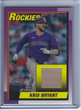 2025 Topps Kris Bryant 1990 Topps Baseball Relics Game Used Bat Card