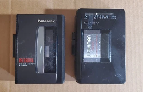 2 Vintage Walkman Sony And Panasonic Cassette Players Am/Fm Untested For Parts