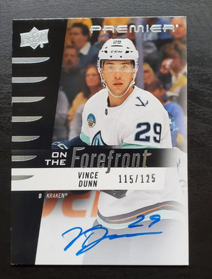2023-24 Premier Vince Dunn On the Forefront Auto 115/125 #OFA-VD Kraken