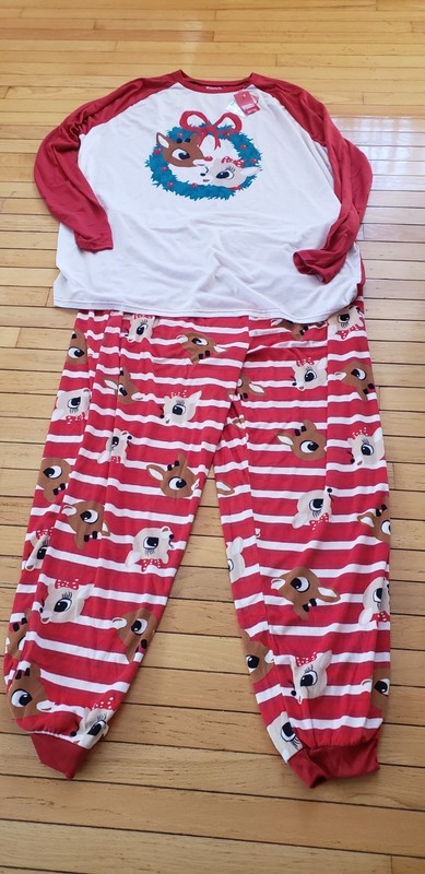 Jammies for your Families Mens Rudolph The Red-Nosed Reindeer Pajamas 3XLT NWT 