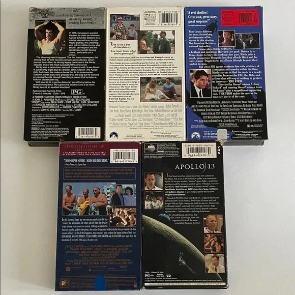Classic Movie VHS Collection: Apollo 13, The Firm, Forrest Gump, Rocky, Cocoon - Image 2 of 4