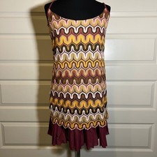 MISS SIXTY Collection Vintage Y2K Chevron Crochet Mini Dress, Women's Size Small