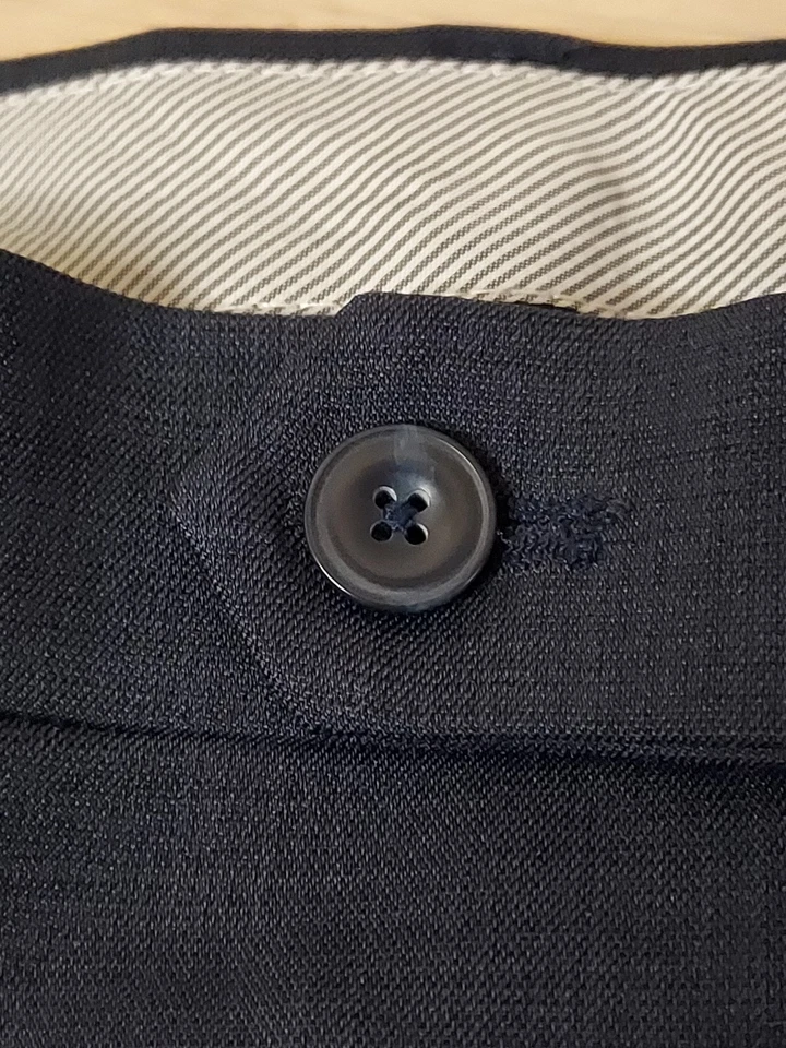 Michael Kors Mens Regular Fit Dress Pants 38 x 30 Blue Pleated