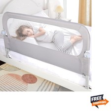 47" Toddler Bed Rail Guard - Safe Swing Down Side Rail for Twin to Queen Beds