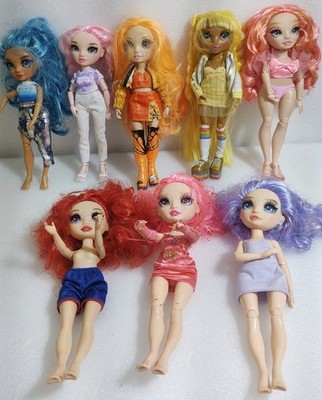 8 Assorted Lot Of  MGA Rainbow High Fashion Dolls AS IS Dressed And Undressed